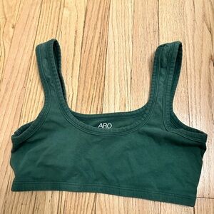 ARQ wide strap bra L large green